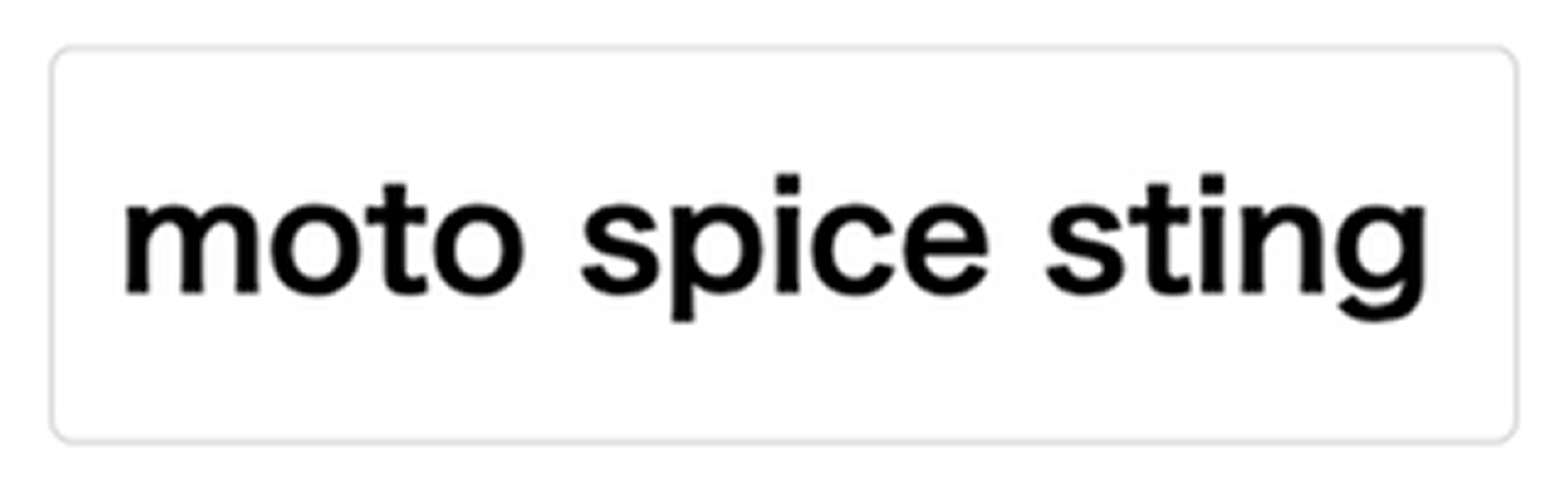 moto spice sting